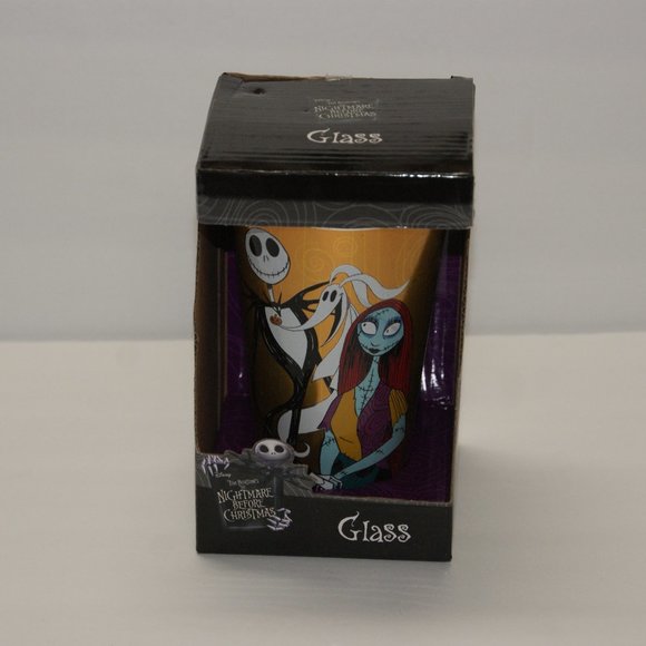 New NIGHTMARE BEFORE CHRISTMAS Drinking Glass NWT - Picture 1 of 4